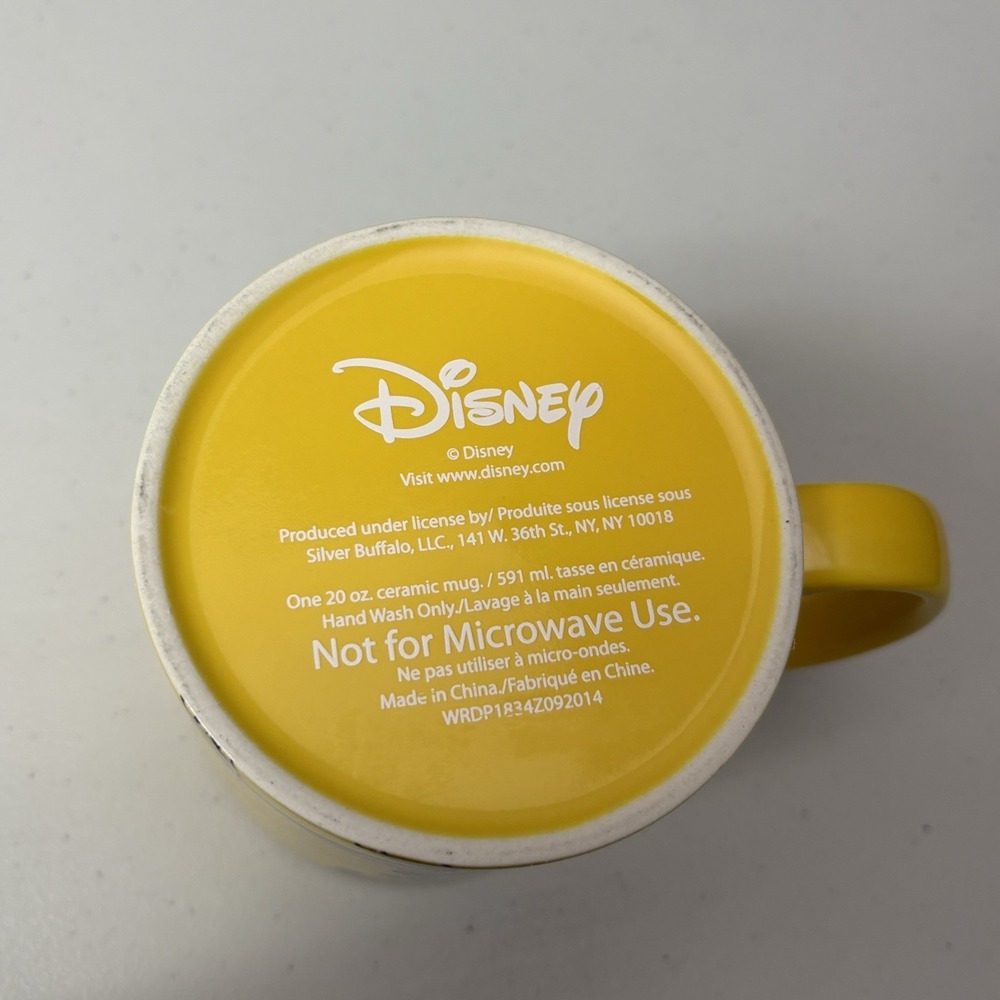 Disney Beauty And The Beast Princess Belle Glitter Yellow 20oz Coffee Mug - Picture 6 of 6